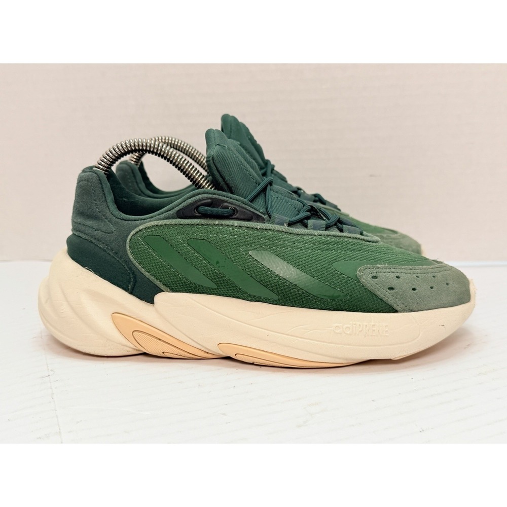 Adidas Ozelia Shadow Green Oxide Big Kids 4.5Y Green Cream Sneakers HP3255